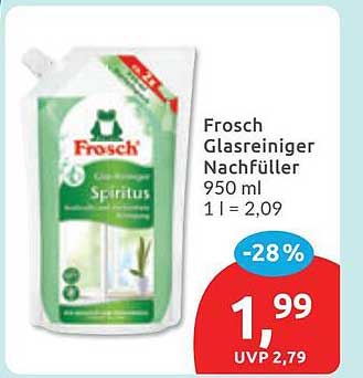 Frosch Glasreiniger Nachfüller 950 ml 1 l = 2,09
