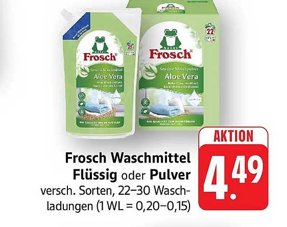 Frosch Waschmittel Flüssig oder Pulver