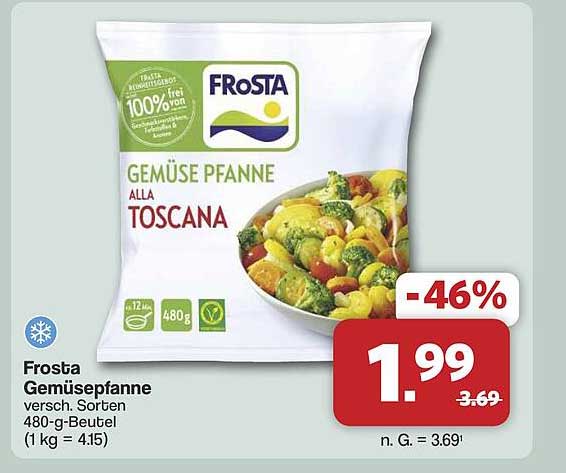 Frosta Gemüsepfanne versch. Sorten 480-g-Beutel