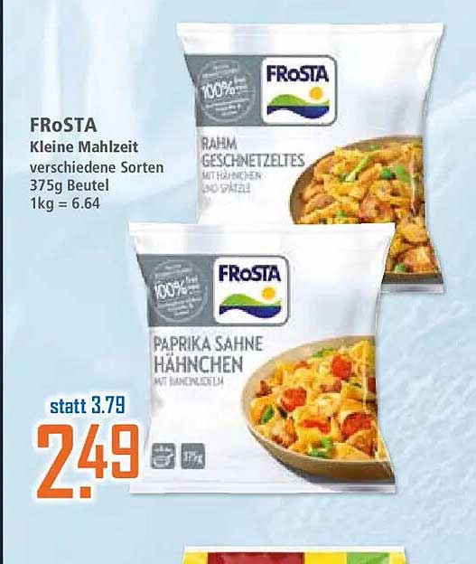 Frosta Kleine Mahlzeit verschiedene Sorten 375g Beutel 1kg = 6.64