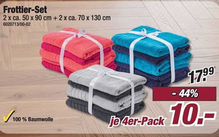 Frottier-Set 2 x ca. 50 x 90 cm + 2 x ca. 70 x 130 cm