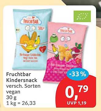 Fruchtbar Kindersnack versch. Sorten vegan 30 g