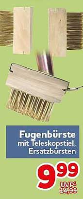 Fugenbürste mit Teleskopstiel, Ersatzbürsten