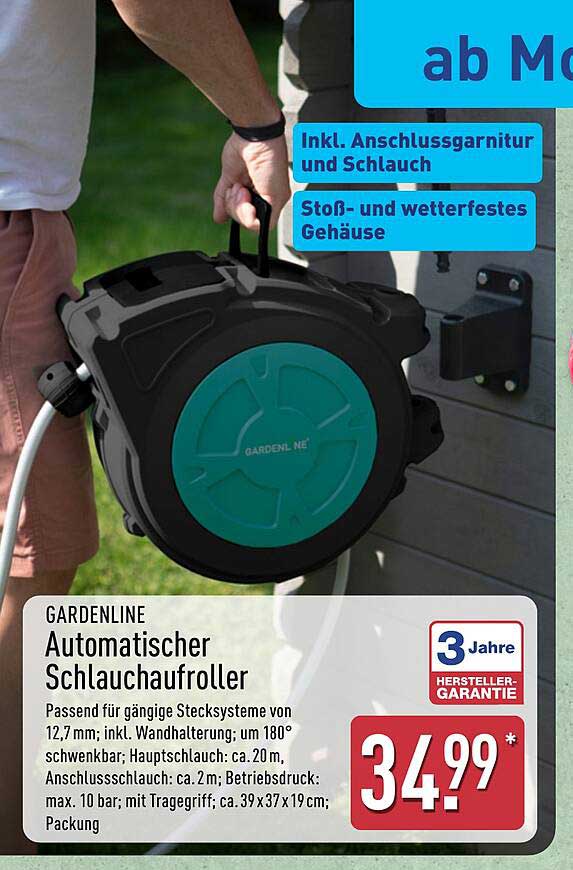 GARDENLINE Automatischer Schlauchaufroller