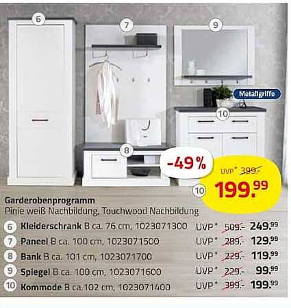 Garderobenprogramm