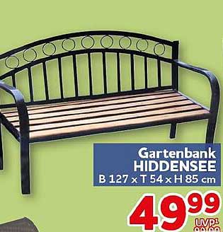 Gartenbank HIDDENSEE B 127 x T 54 x H 85 cm