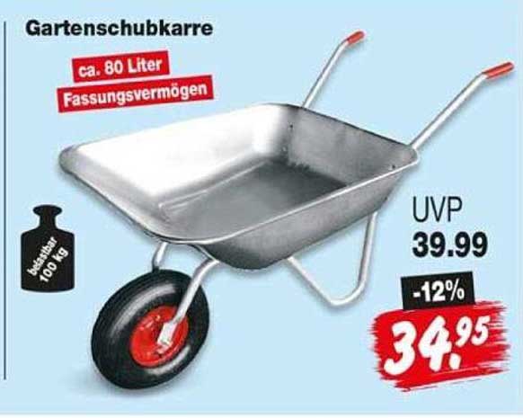Gartenschubkarre ca. 80 Liter Fassungsvermögen