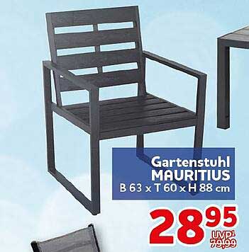 Gartenstuhl MAURITIUS B 63 x T 60 x H 88 cm