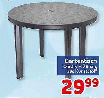 Gartentisch Ø 90 x H 78 cm, aus Kunststoff