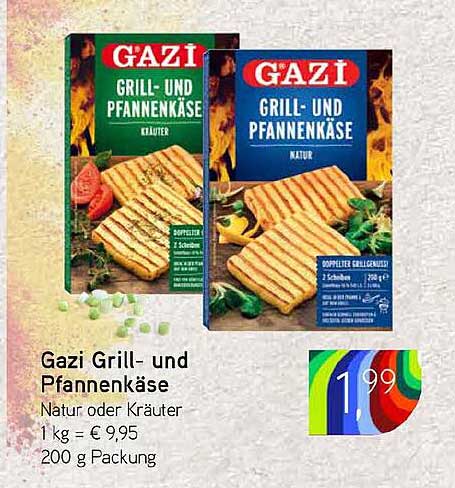 Gazi Grill- und Pfannenkäse Natur oder Kräuter