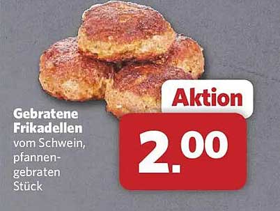 Gebratene Frikadellen vom Schwein, pfannen-gebraten Stück