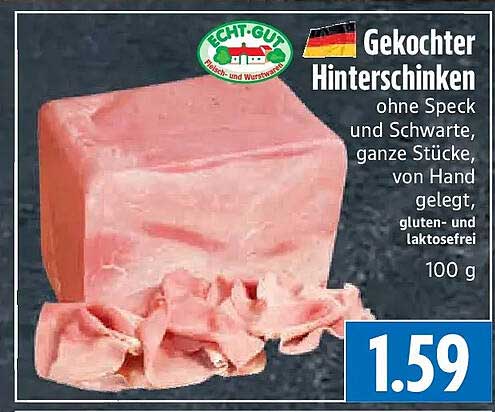 Gekochter Hinterschinken