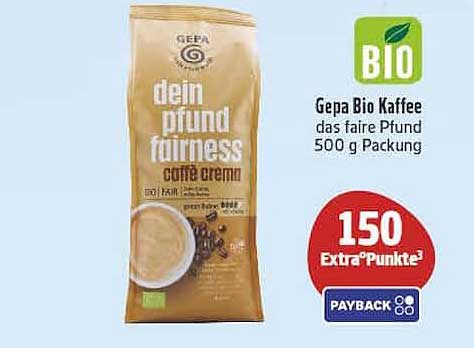 Gepa Bio Kaffee das faire Pfund 500 g Packung