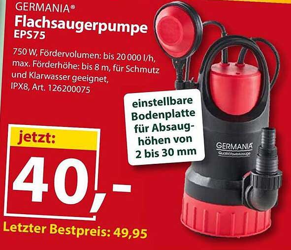 GERMANIA Flachsaugerpumpe EPS75