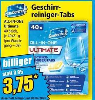 Geschirrreiniger-Tabs ALL-IN-ONE Ultimate