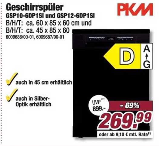 Geschirrspüler GSP10-6DP1SI und GSP12-6DP1SI