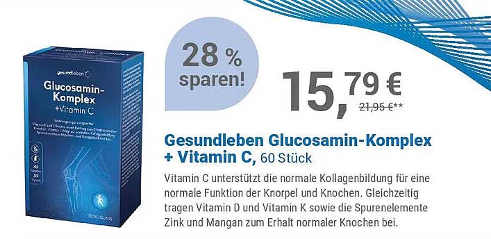 Gesundleben Glucosamin-Komplex + Vitamin C, 60 Stück