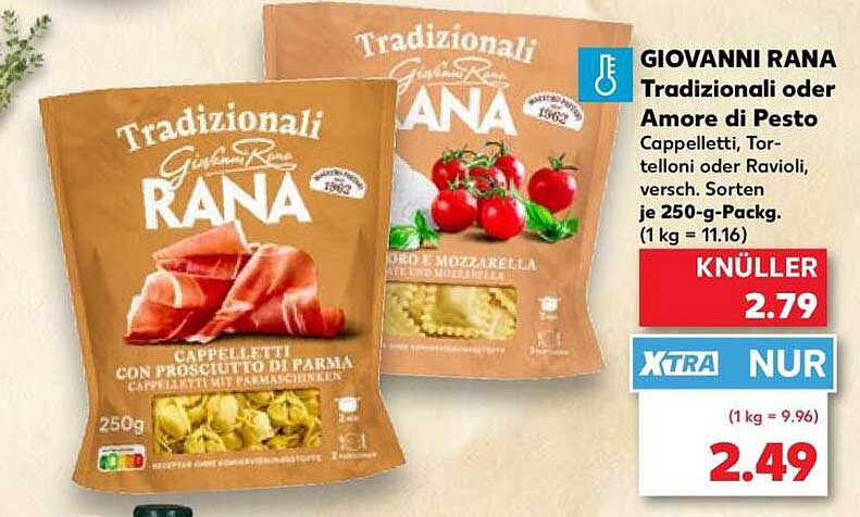 GIOVANNI RANA Tradizionali oder Amore di Pesto Cappelletti, Tortelloni oder Ravioli, versch. Sorten je 250-g-Packg.