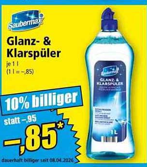 Glanz- & Klarspüler