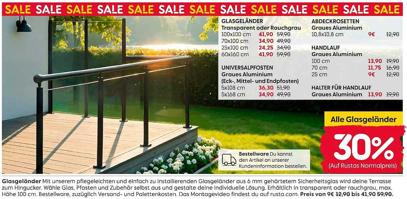 Glasgeländer