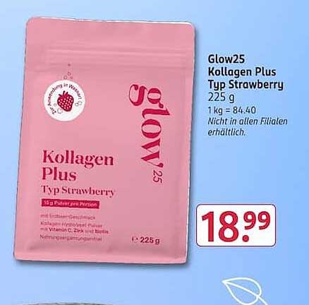Glow25 Kollagen Plus Typ Strawberry 225 g