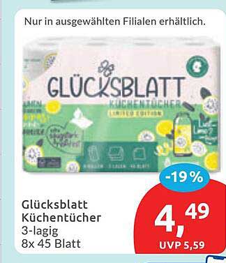 Glücksblatt Küchentücher 3-lagig 8x 45 Blatt