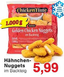 Golden Chicken Nuggets im Backteig