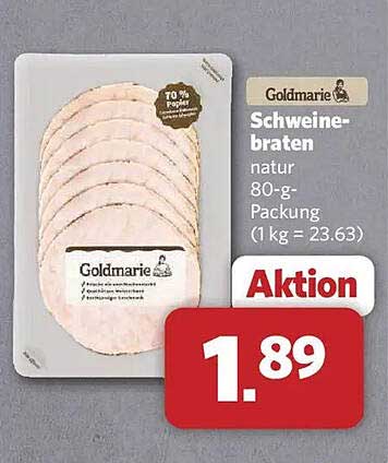 Goldmarie Schweinebraten natur 80-g-Packung (1 kg = 23.63)