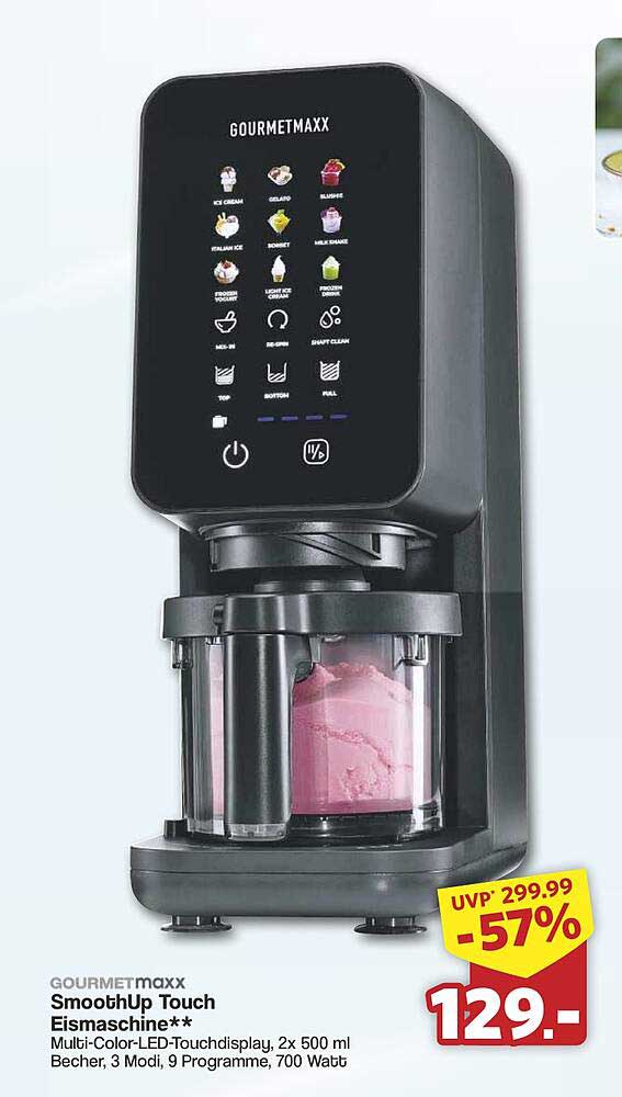 GOURMETmaxx SmoothUp Touch Eismaschine**