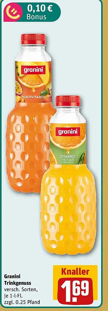 Granini Trinkgenuss versch. Sorten, je 1-l-Fl.
