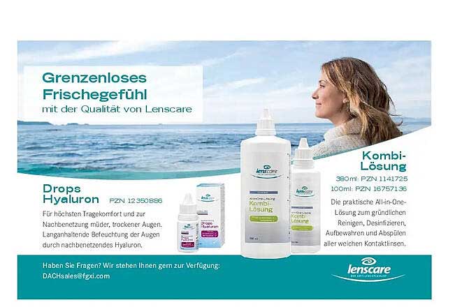 Grenzenloses Frischegefühl mit der Qualität von Lenscare