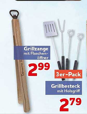 Grillzange mit Flaschenöffner