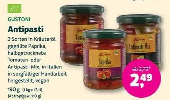 GUSTONI Antipasti