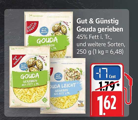Gut & Günstig Gouda gerieben