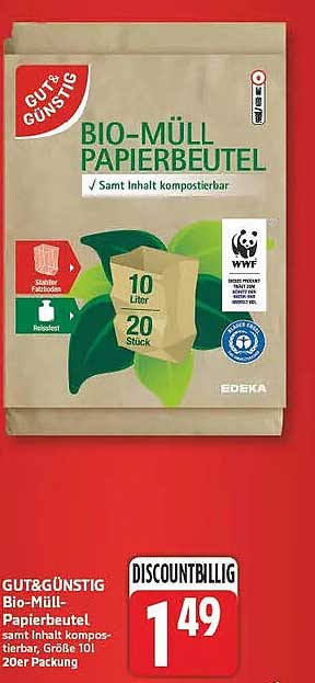GUT&GÜNSTIG Bio-Müll-Papierbeutel