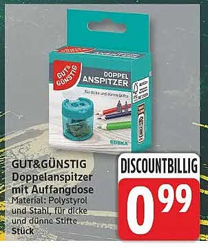 GUT&GÜNSTIG Doppelanspitzer mit Auffangdose