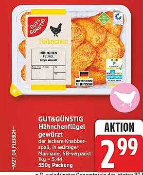 GUT&GÜNSTIG Hähnchenflügel gewürzt