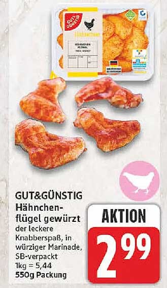 GUT&GÜNSTIG Hähnchenflügel gewürzt