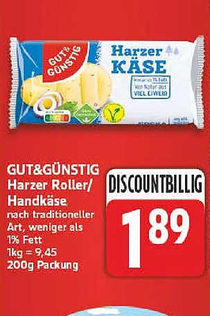 GUT&GÜNSTIG Harzer Roller/ Handkäse