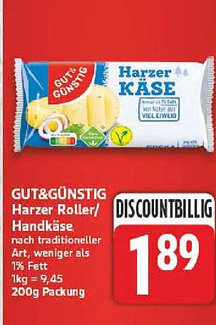 GUT&GÜNSTIG Harzer Roller/ Handkäse