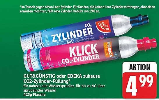 GUT&GÜNSTIG oder EDEKA zuhause CO2-Zylinder-Füllung*