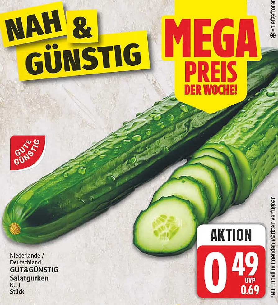 GUT&GÜNSTIG Salatgurken Kl. I Stück
