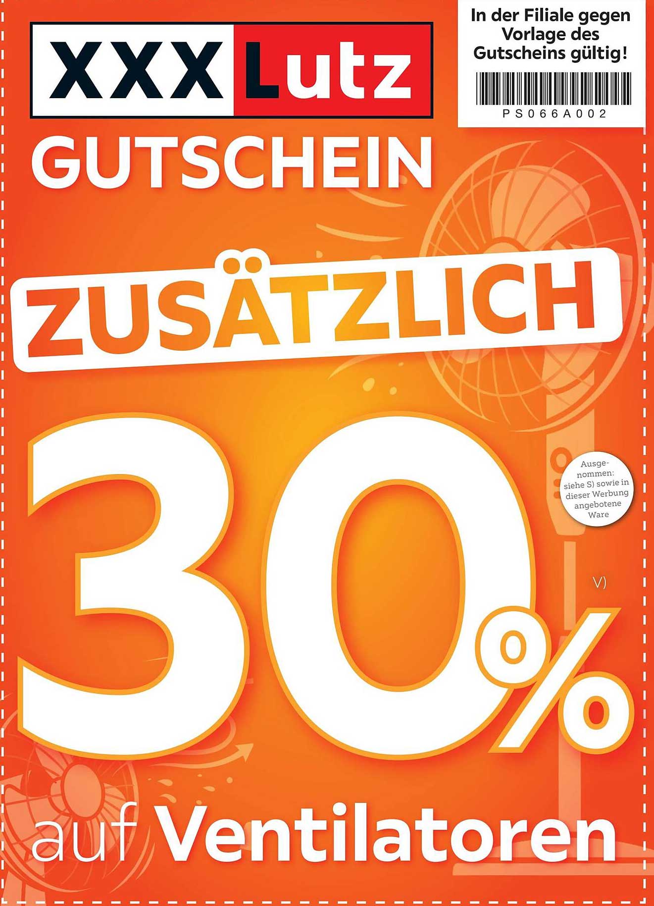 GUTSCHEIN ZUSÄTZLICH 30% auf Ventilatoren