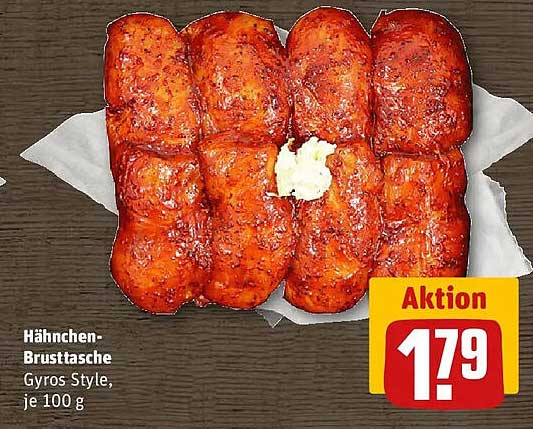 Hähnchen-Brusttasche Gyros Style, je 100 g