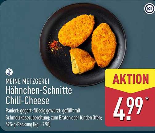 Hähnchen-Schnitte Chili-Cheese