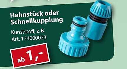 Hahnstück oder Schnellkupplung