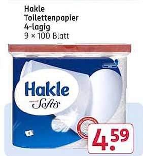 Hakle Toilettenpapier 4-lagig 9 x 100 Blatt