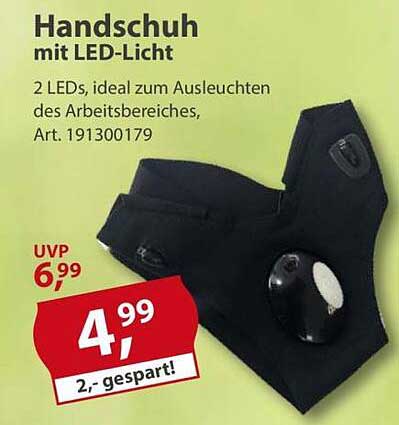 Handschuh mit LED-Licht