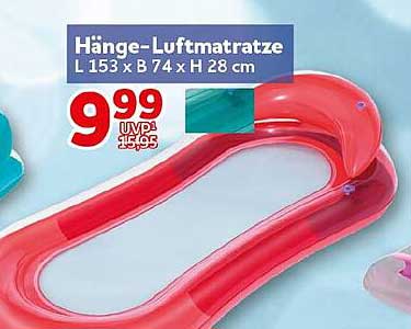 Hänge-Luftmatratze L 153 x B 74 x H 28 cm