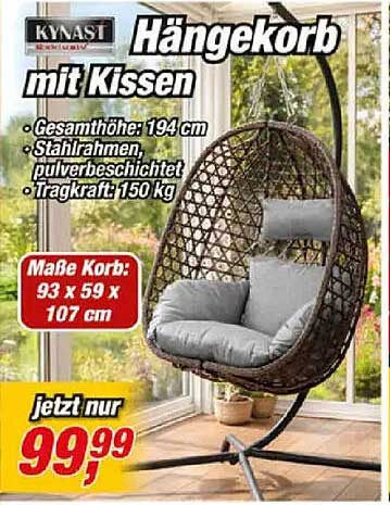 Hängekorb mit Kissen